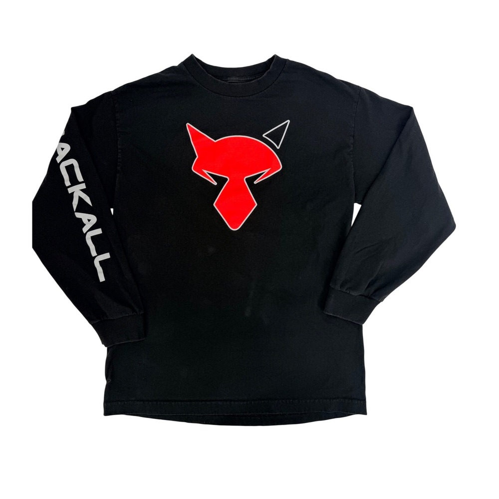 Jackall Japan Long Sleeve T-Shirt Mens M Black Fishing Tackle Graphic Tee Bass